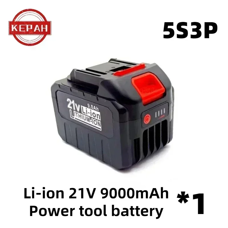Akumulator do akumulatora Makita, akumulator litowy dużej mocy 5s3p 21V 9Ah 18650, wkrętarka elektryczna, akumulator do wiertarki i ładowarka: FIOLETOWY