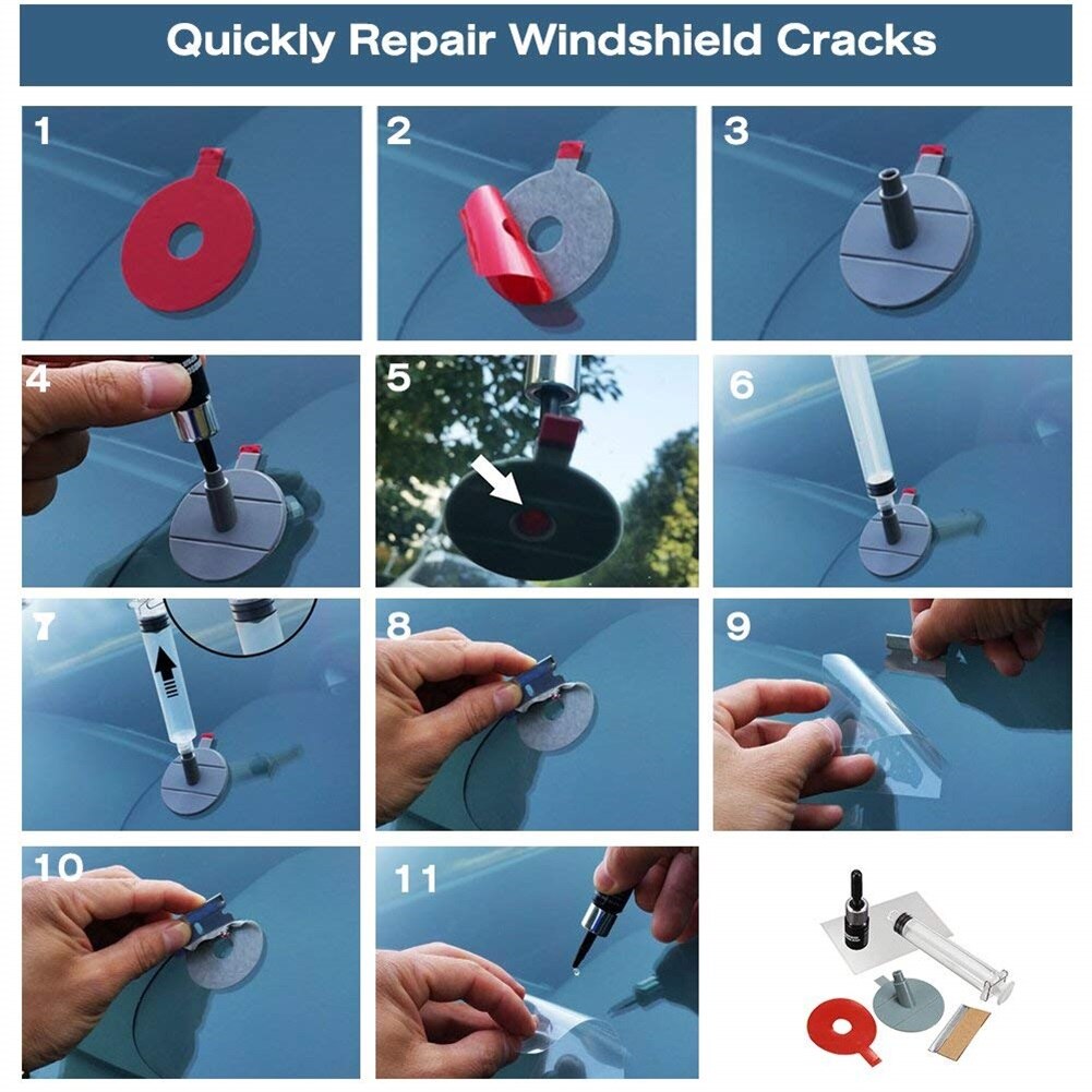 Voorruit Reparatie Kits DIY Autoruit Reparatie Tools Glas Kras Voorruit Crack Herstellen Voor Fix Auto Window Glas Kras