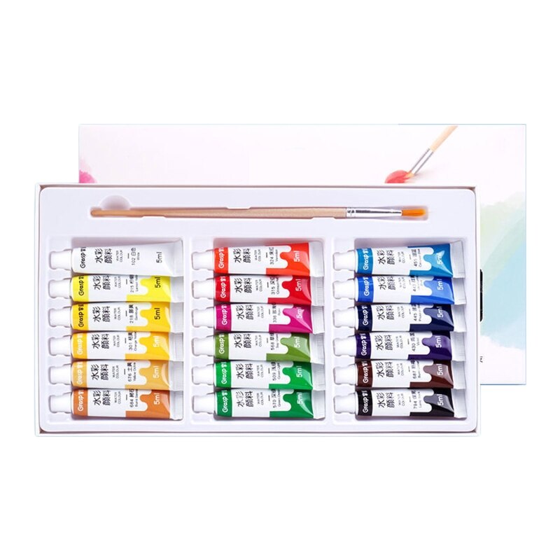 Aquarel Verf Set In Tubes Art Academy Gouache Pigment Kit 5Ml 12/18/24/36 Kleuren Voor Art student Schilders Beginners: 18B