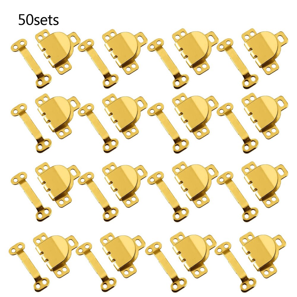 50 Sets Skirt Hooks and Eyes Hook and Eye Latch for Clothing Bra Trousers Skirt Dress and Sewing DIY Garment Accessories Craft: Antique Brass