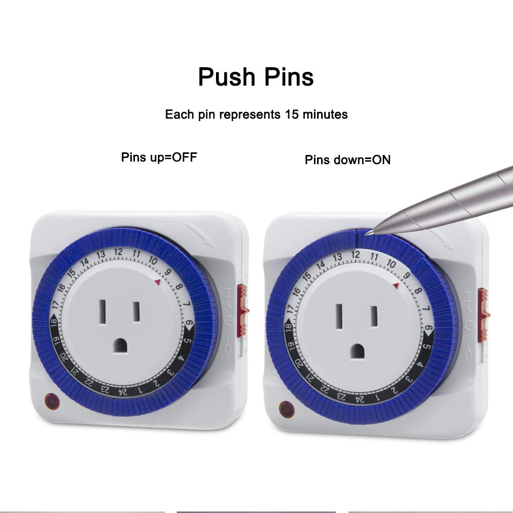 Elektrische Mechanische Outlet Timer EU US Plug 48 OP/UIT Programma 'S Timing Stopcontact Voor LED Planten Groeien Licht