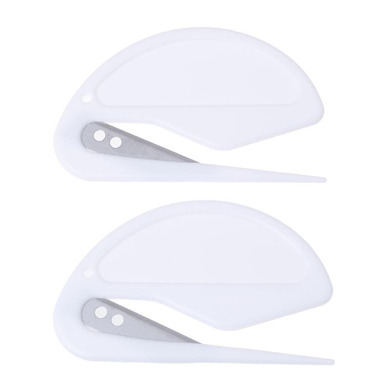 2 pièces/lot ouvre-lettre en plastique Mini forte lettre courrier enveloppe ouvreur papiers de sécurité gardé Cutter lame équipement de bureau