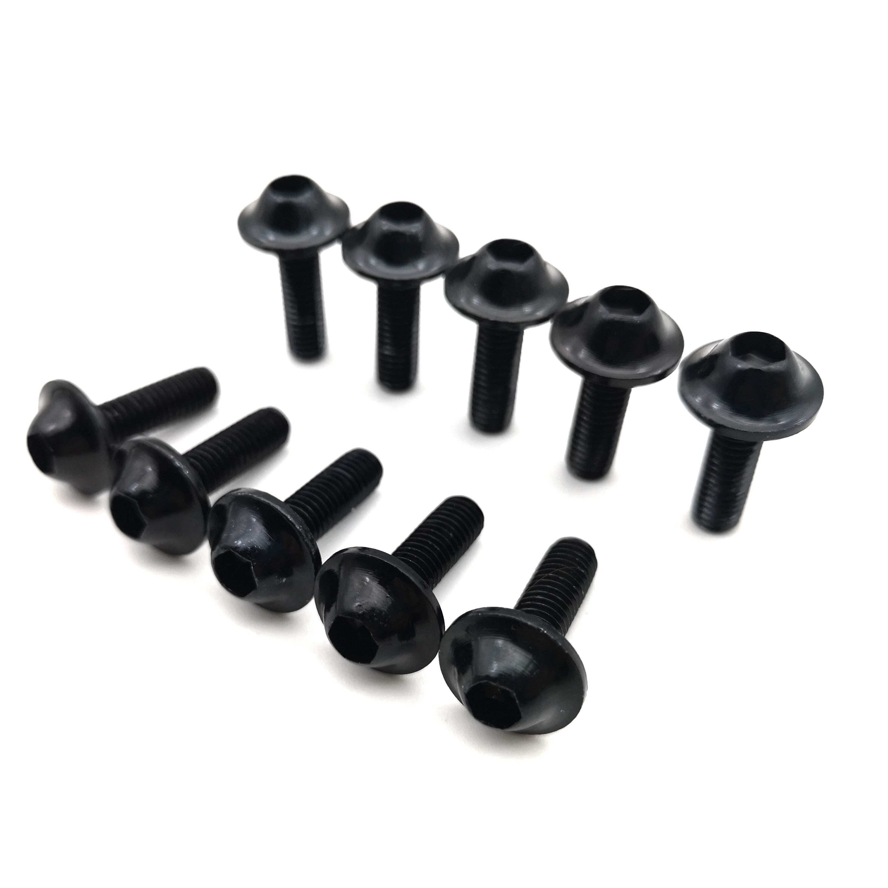 10 stücke m6 x 20mm Schwarz verrotten Blau Gold Eloxiert Aluminium Verkleidung Schrauben Motorrad Bolzen Schrauben