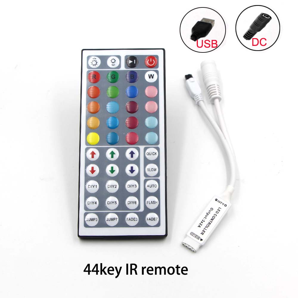 USB/DC 3/17/20/24/44 Tasten RGB Controller Musik IR RF LED Lichter Streifen Fernbedienung für RGB LED Streifen Lichter 5050 2835 SMD: Blau / 8