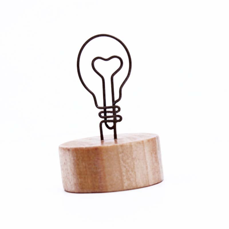 13 Styles Desk Wood+Iron Photo Clips Notes Folder Number Name Clips Home Office Table Decoration Birthday Wedding Decor: 2