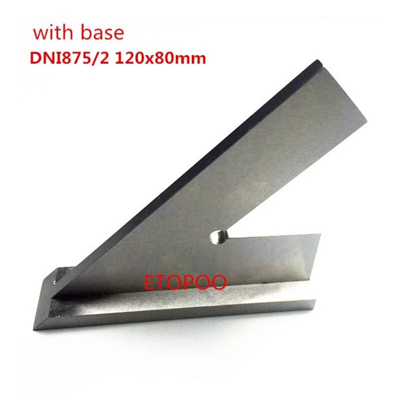 Dni 875/2 100*70mm 120*80mm 200mm 45 gradere firkantlinjal med bredt stål 45 gradere industriell prøve maskinist firkant med utgangspunkt