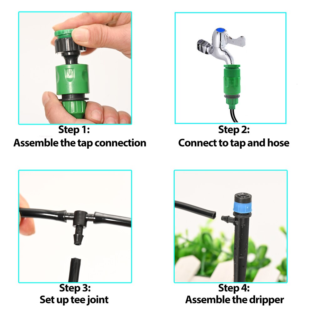 5M-60M Hose Watering Set Garden Watering System Water Plant Automatic Water Fountain Drip Irrigation System