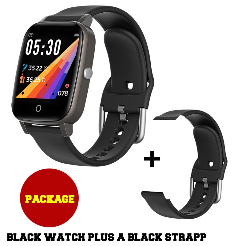 2021New Smart Band Watch Women Men smartwatch Activity Tracker Heart Rate Monitor Sports Ladies Smart Watch band Men For Xiaomi: Black with a strap