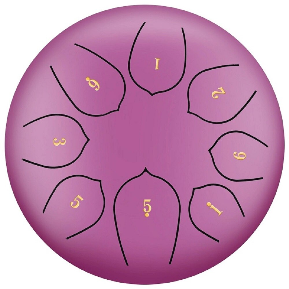 8inch Tongue Percussion Drum Handpan Instrument Purify Your Mind and Soul Musical Instruments: Purple 