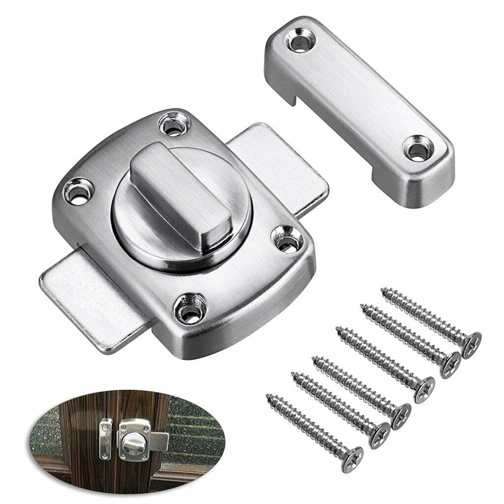 Verrou chromé pour porte de salle de bain, toilettes, tournant, verrou de confidentialité