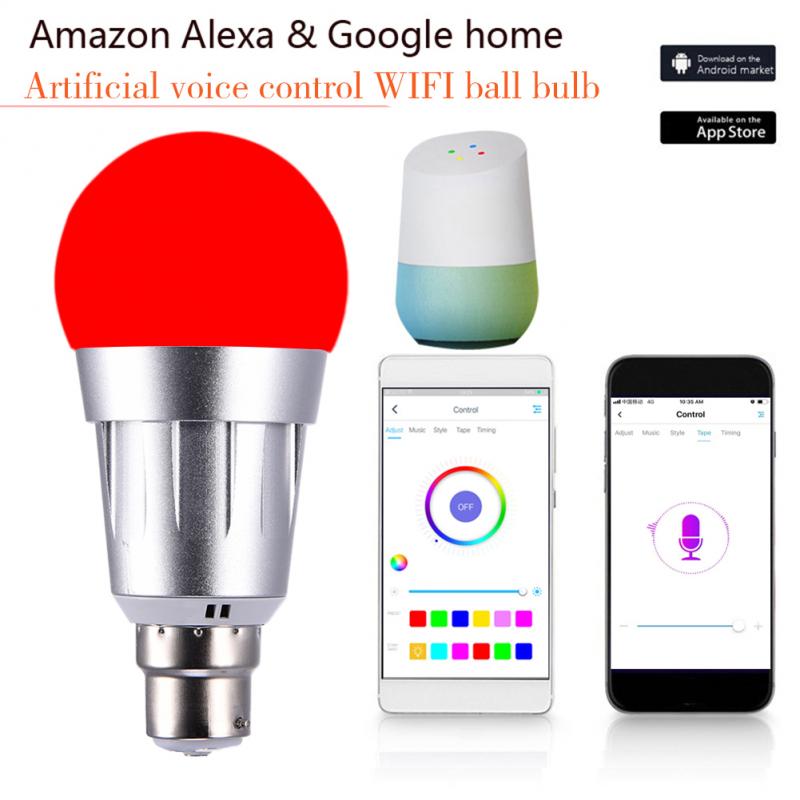 RGBW Smart WIFI Led Light Bulb 7W E27 B22 E14 Smart Home Bluetooth Lamp Color Compatible With Alexa Google Home