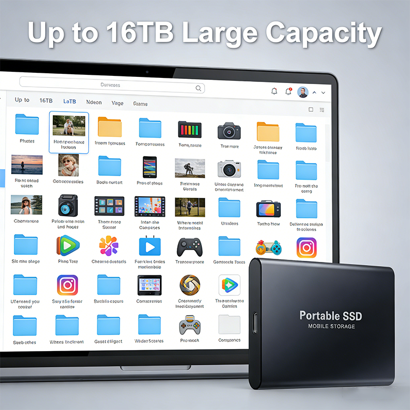 Ekstern ssd bærbar solid state-drev 1tb 4tb ultrahurtig harddisk til bærbar mac pc stationær data backup lagring disk