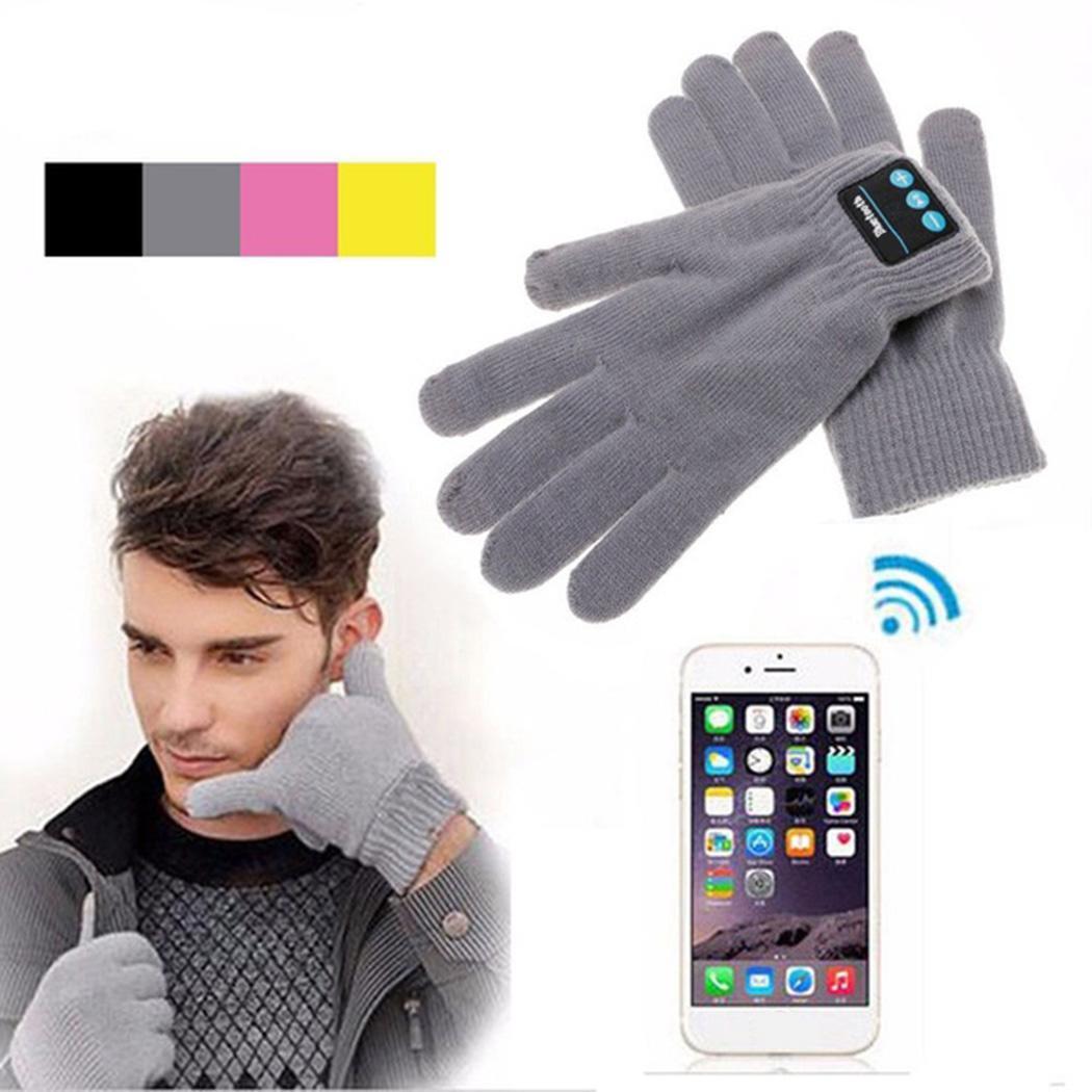 Bluetooth Gloves V4.2 - Unisex Knit Touchscreen Gloves for Music & Calls - 75g