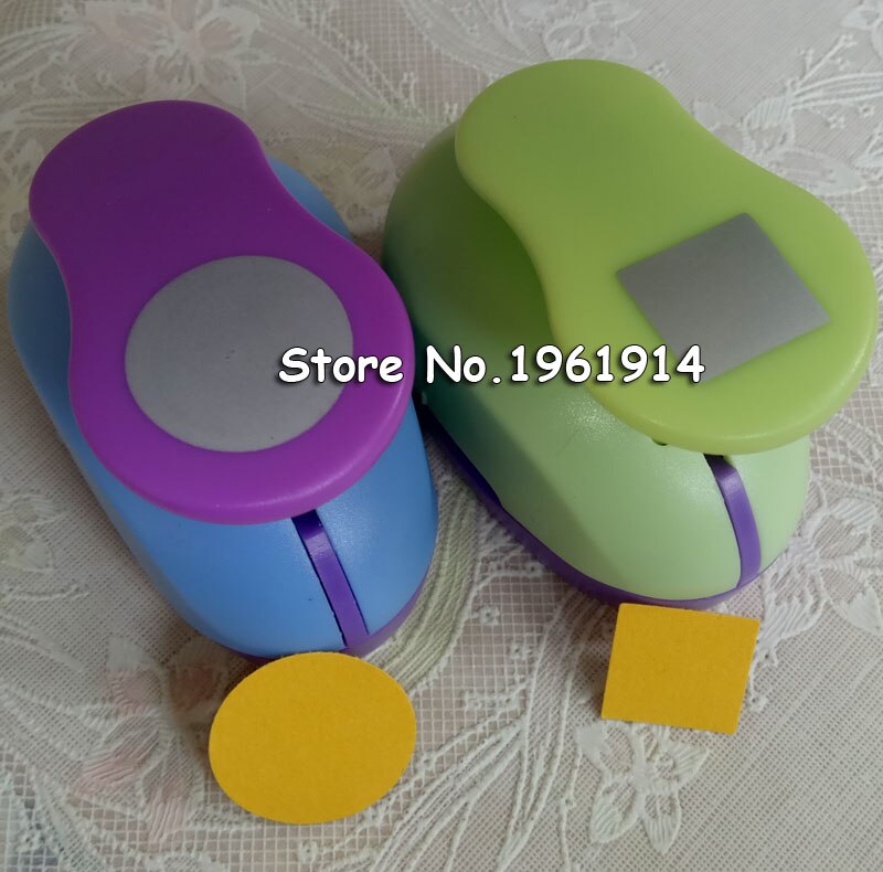 2pcs circle square shape craft punch set Punch Craft Scrapbooking school Paper Puncher eva hole punch 2.5cm 1.8cm