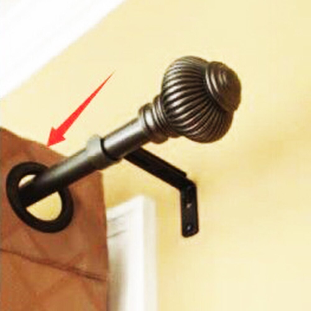 Adjustable Iron Window Curtain Rod Bracket Holder Drape Bar Fixed Hook Clamp Made of iron material, sturdy and dura