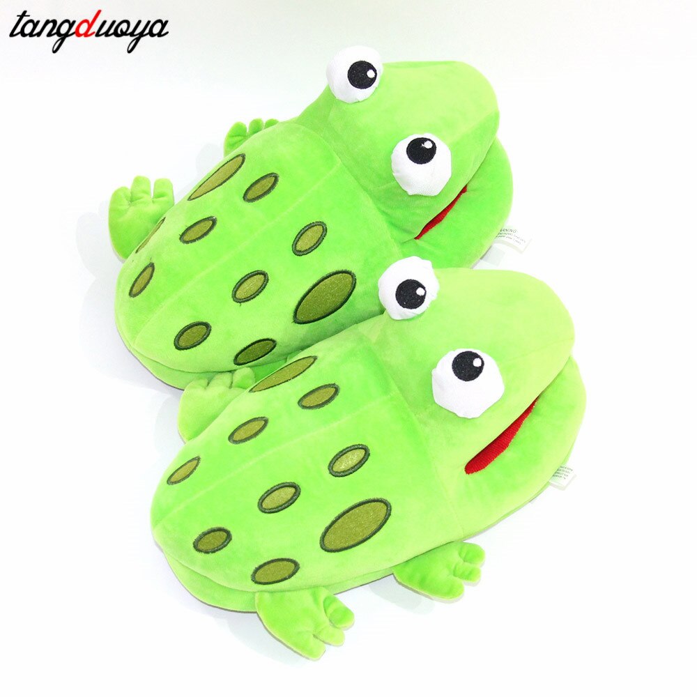 Kapcie zimowe żaby domowe kapcie zwierząt kobiety/mężczyźni pary domowy kapeć robić domu kryty sypialnia mieszkania ciepłe buty zimowe