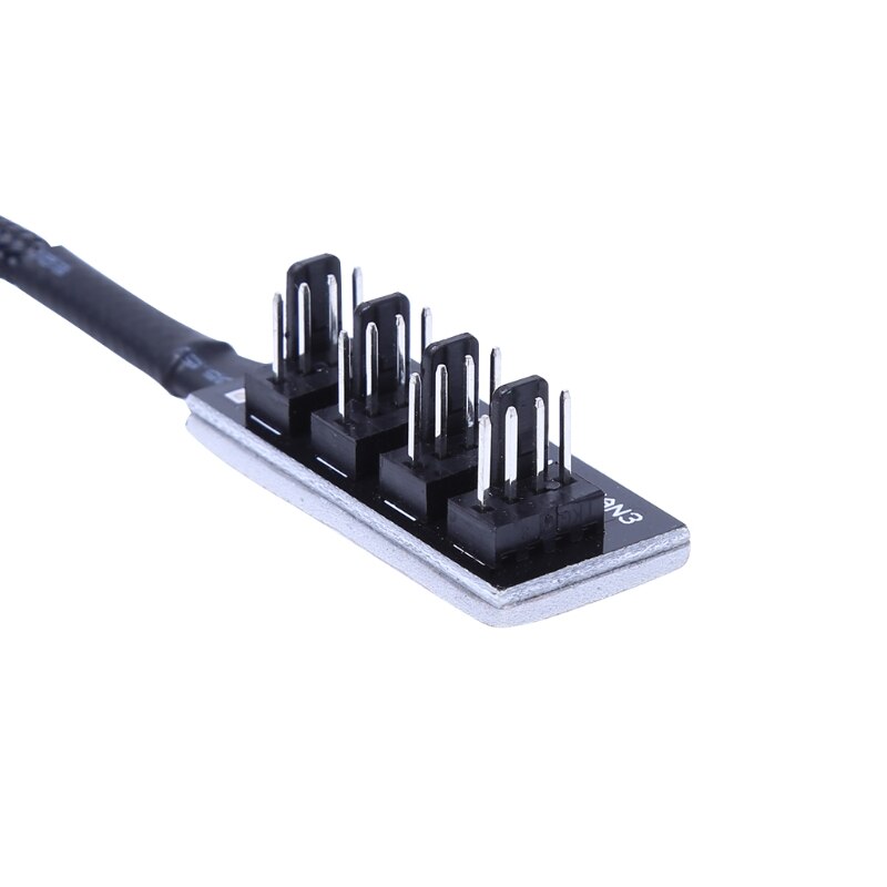 1 Vrouw Tot 4 Man 4-Poort Socket Power Kabel Voor 4-Pin Pwm Connector Koelventilator
