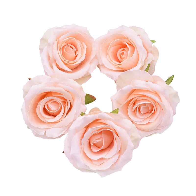 5Pcs 10Cm Silk Rose Flower Head Wedding Party Thuis Kunstmatige Flowr Decoratie Diy Handwerken Krans Scrapbook Supplies: F03