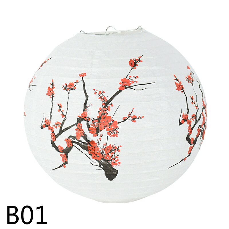 30cm Blume Pflanze Gedruckt Blume Runde Der Antike Chinesische orientalisch Stil Papier Laterne Festliche Hochzeit Geburtstag Party Heimat Dekor: B01