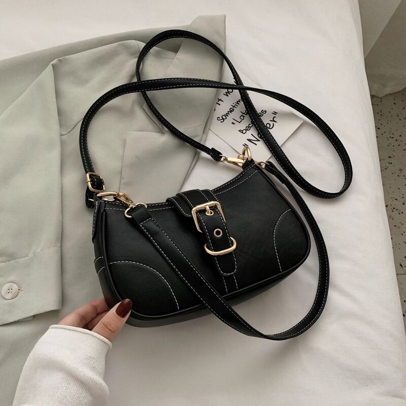 Nuovo 2020 di Qualità di Modo di Cuoio dell'UNITÀ di elaborazione ottavino Borsa con Tracolla per Borse di Spalla Delle Donne Della signora di proprietà Borsoni E Borse sacco: nero