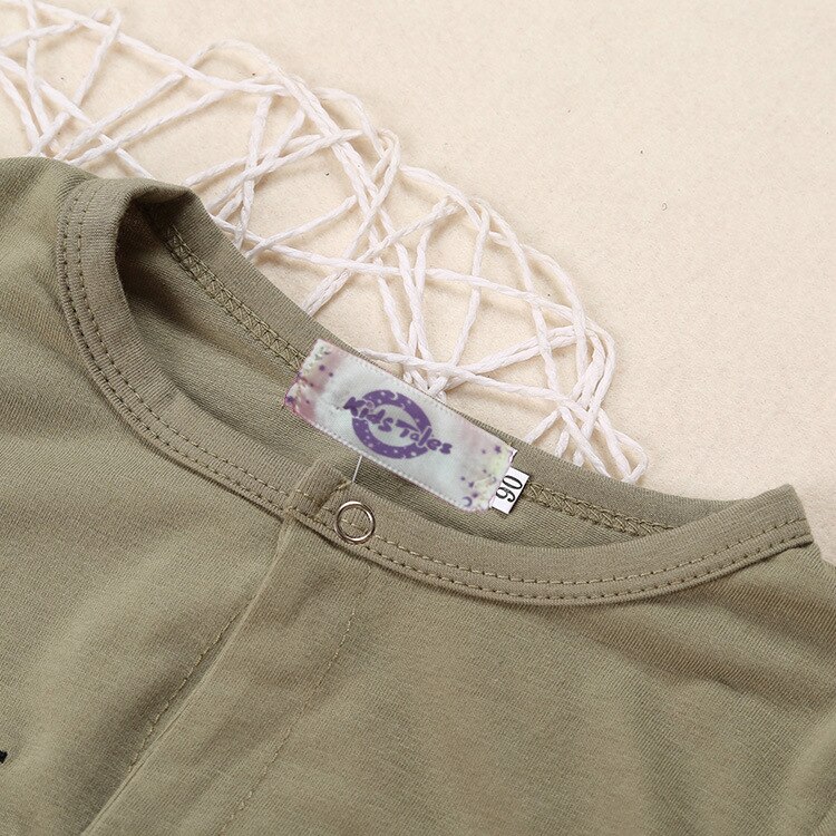 Fajny projekt komplet dziecięcy pilot zielony dziecko pełzający garnitur wiosna piżama z długim rękawem ulica styl chłopiec ubrania stopa-owinięty