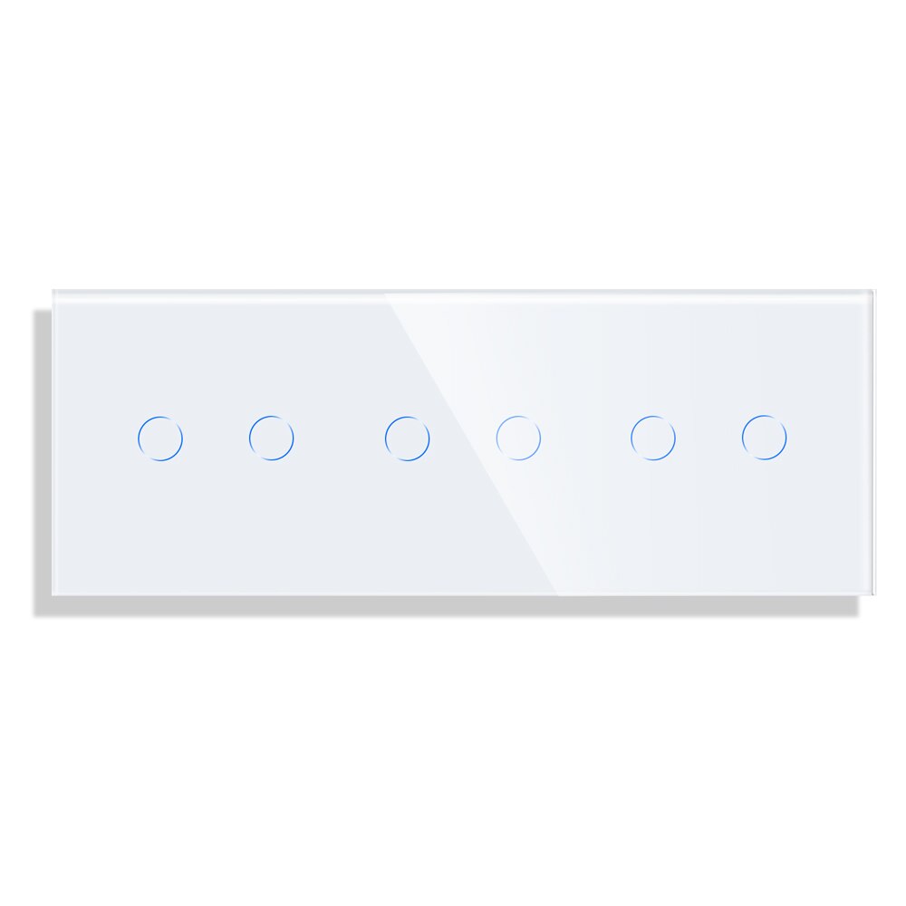 86*229mm, Triple gang touch sensor switch panel can match with touch switch function part