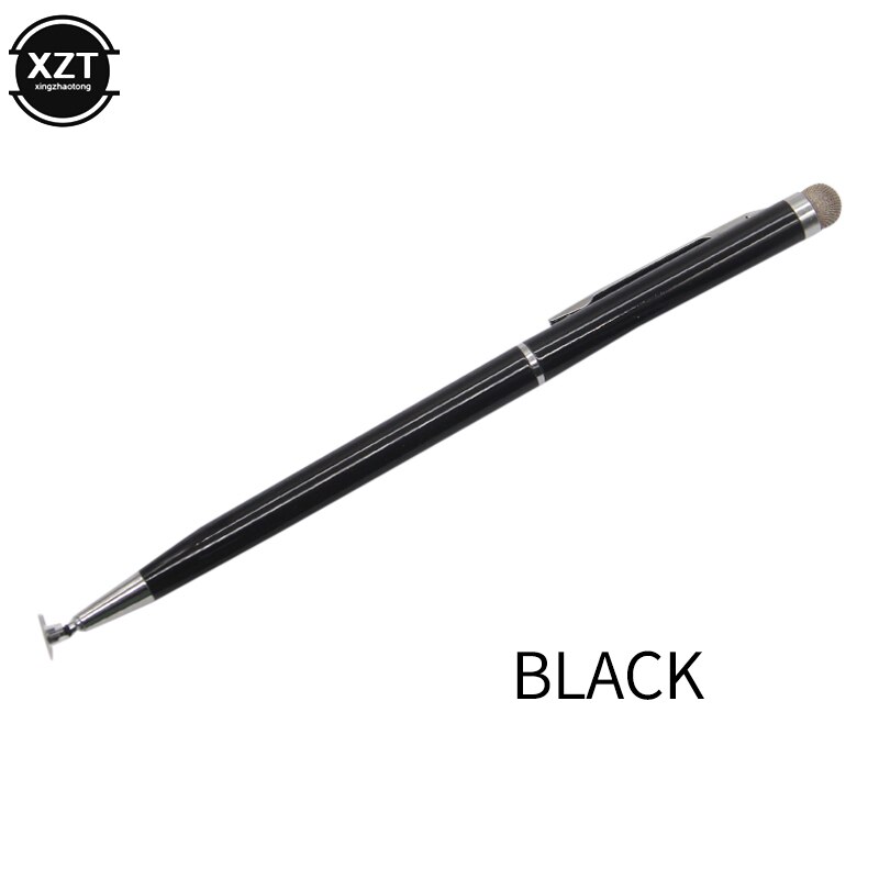 Lápiz capacitivo 2 en 1 para pantalla táctil, bolígrafo de dibujo con succionador táctil conductivo, cabeza táctil de microfibra para tableta y teléfono inteligente: Negro