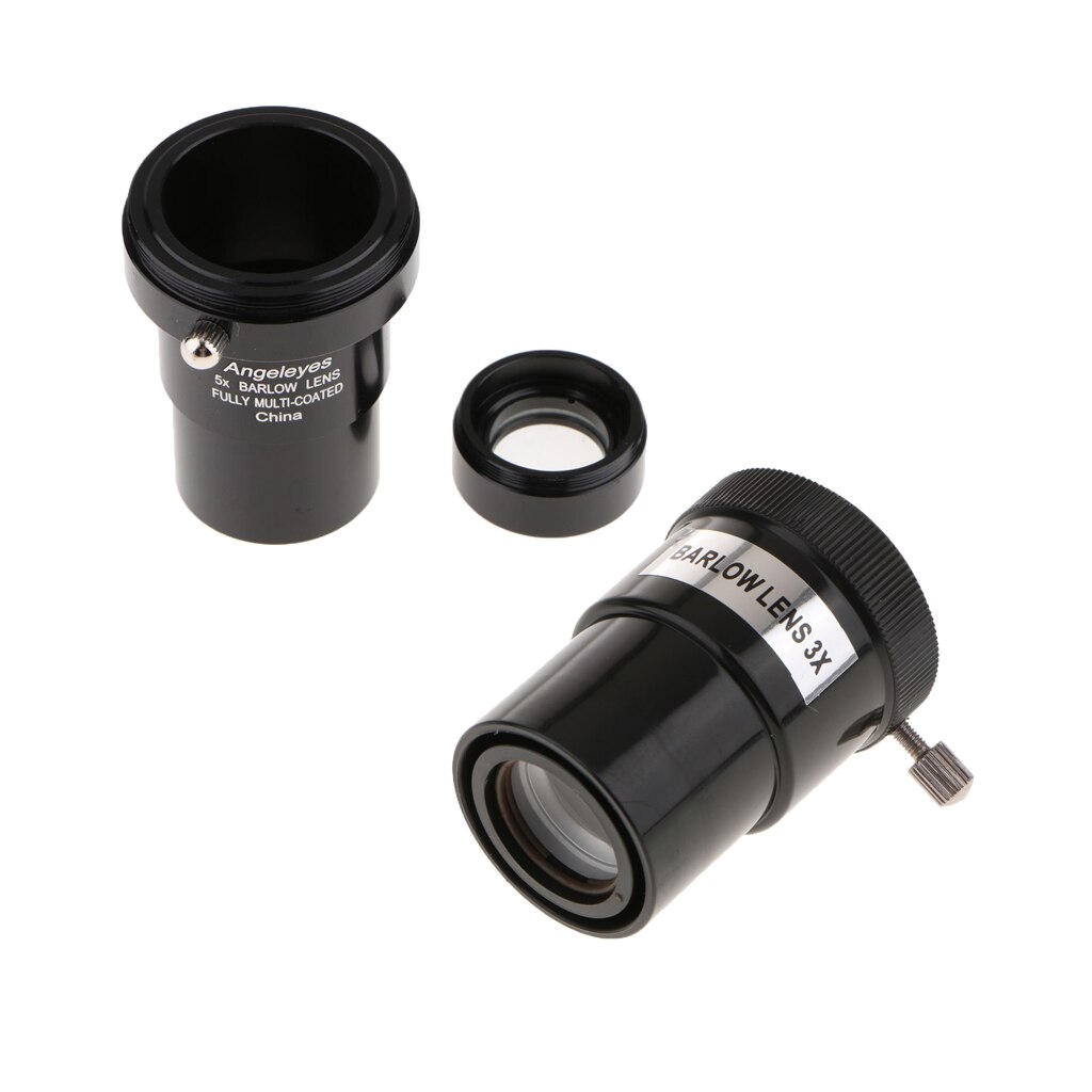 5X 3X Barlow Lens Telescope Eyepiece Set 1.25" for Celestron Moon Planet M42