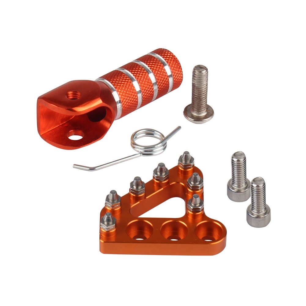 CNC Motorcycle Gear Shift Lever Tips Brake Pedal Step Plate For KTM EXC EXCF XCF SXF XCW SX XC 125-530 2004 Dirt Pit Bike: Orange