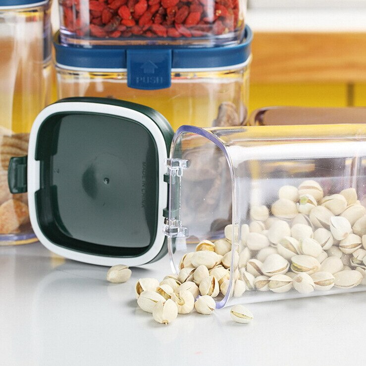 Grain Storage Tank Superimposed Kitchen Covered Plastic Storage Box Kitchen Supplies Sealed Jar Food Snack bread box