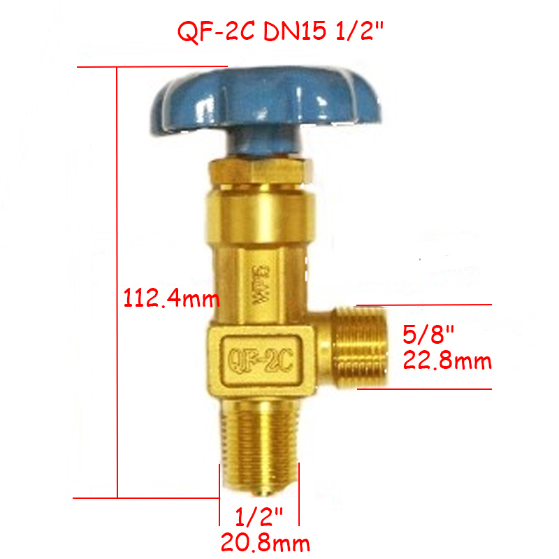 4L 40L Oxygen Valve QF-2 PZ19.2 PZ27.8 QF-2C PX-32A Argon Gas Cylinders Nozzle Steel Cylinder Head Cut-off Valve: green