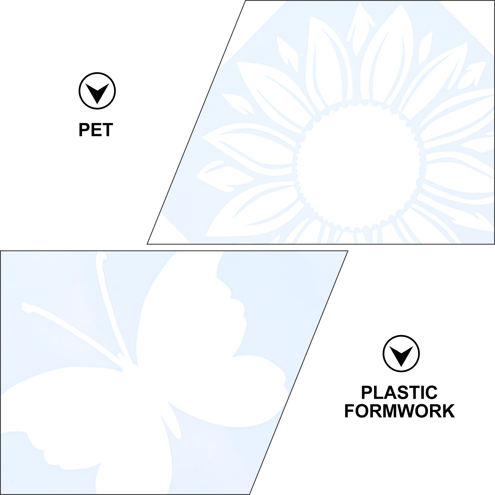 20 Sheets Festival Romantic Flower DIY Template DIY Painting Template Drawing Template