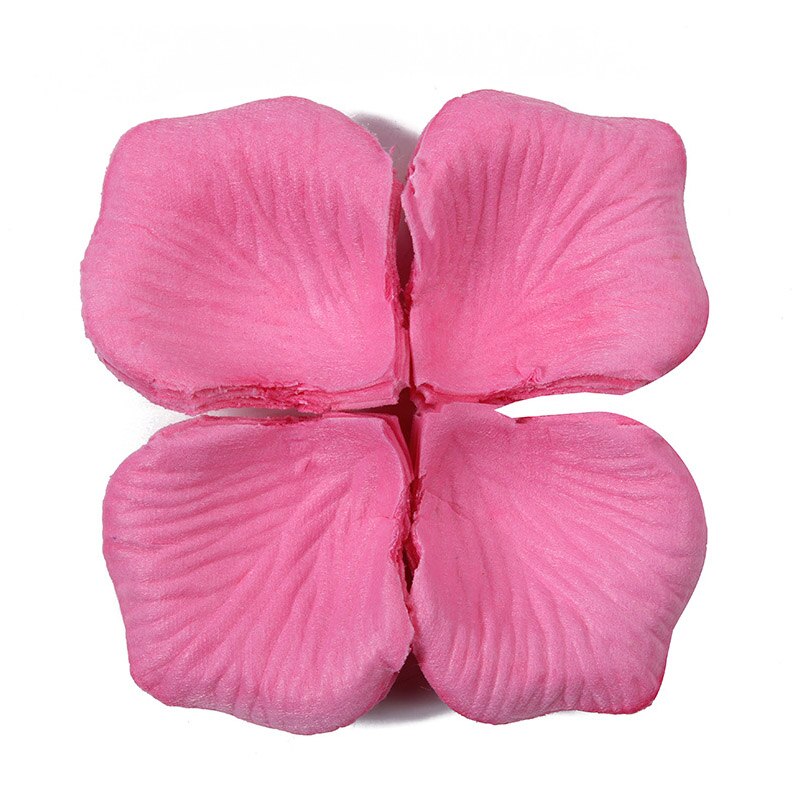 Pétales de roses en soie, 500 pièces/lot, 5x5CM, pour décoration de mariage, romantique, fausses fleurs, 31 couleurs, accessoires de mariage: 4-Deep pink
