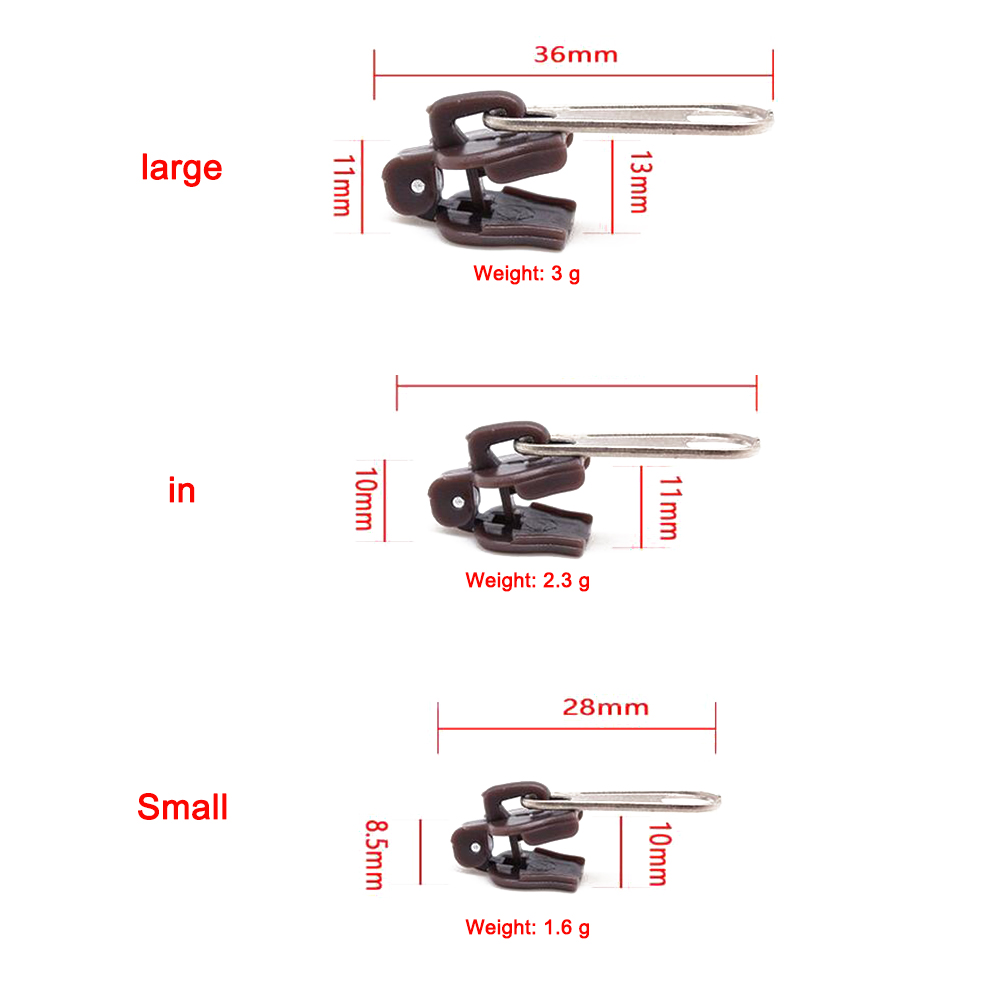 6/12szt. uniwersalny zamek błyskawiczny suwaki dla plecak namiot ubranie kurtka spanie torba naprawić zestaw robić naprawy zamka błyskawicznego zastąpienie szycie zamek błyskawiczny
