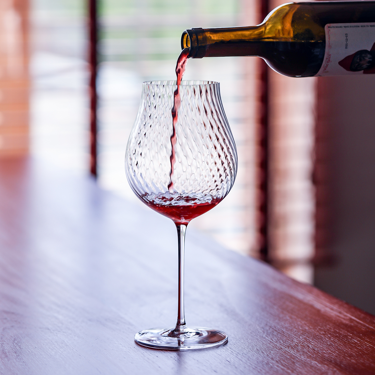 CRISON PREMIUM Copa de cristal de alta gama hecha a mano Copa de vino tinto Borgoña Vino de alta belleza Copa de patas altas