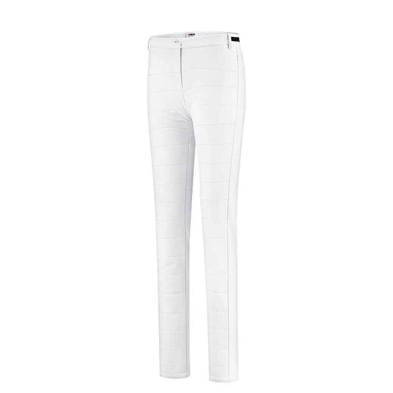 Pgm Vrouwen Winter Dikke Plus Fleece Golf Broek Warme Vrouwelijke Casual Katoenen Broek Dames Slim Fit Lange Broek Kleding Joggingbroek: WHITE / M