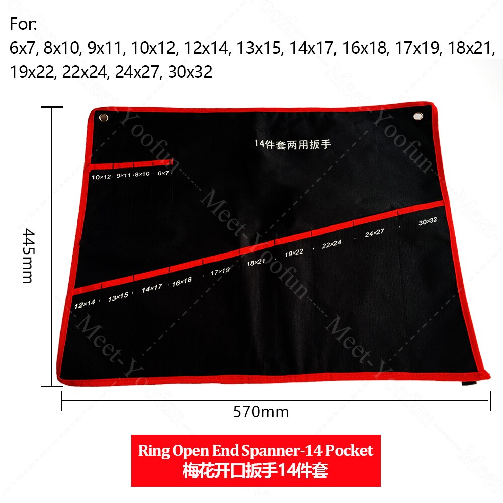 Practical Canvas Tool Bag wrench tool roll up Foldable Spanner Organizer Pouch Case hand tool storage bag: CZ168