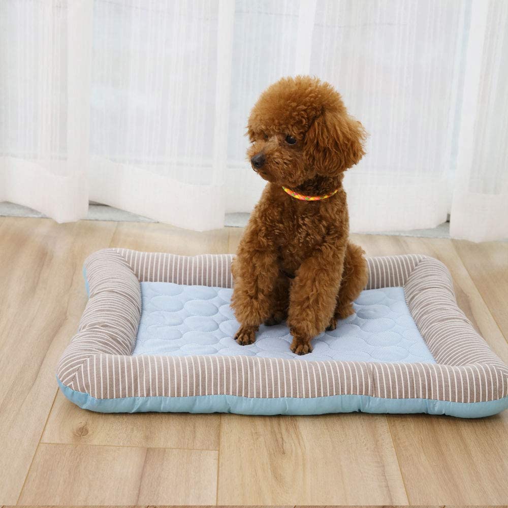 Colchoneta refrescante para mascotas, cojín de seda de hielo, colchón para cama, manta refrescante transpirable para perros pequeños y grandes, accesorios para gatos