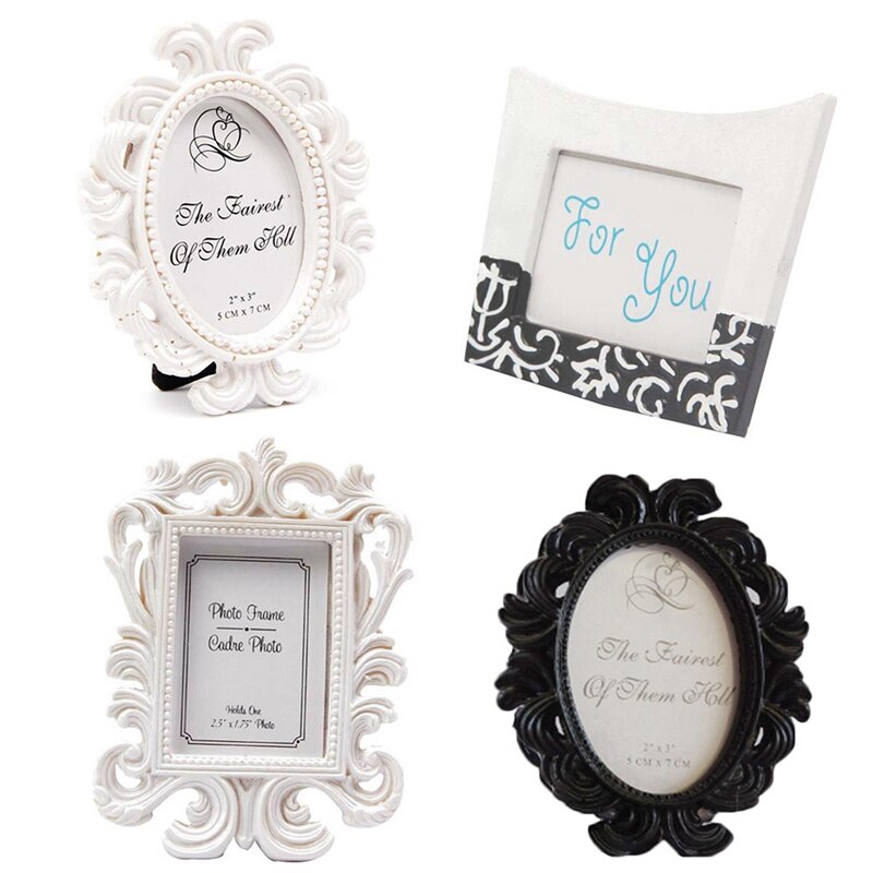 Estilo Vintage Photo Frame Molduras de Casamento de Mesa de Sala de estar Decoração de Casa Resina Photo Frame Presente Popular