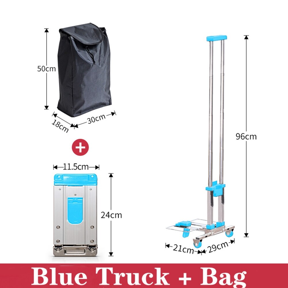 B-life foldbar trolley købmandsvogn mini håndlastbil til kvinder rejse tur ferier camping strand lege picnic vasketøj: Q 3