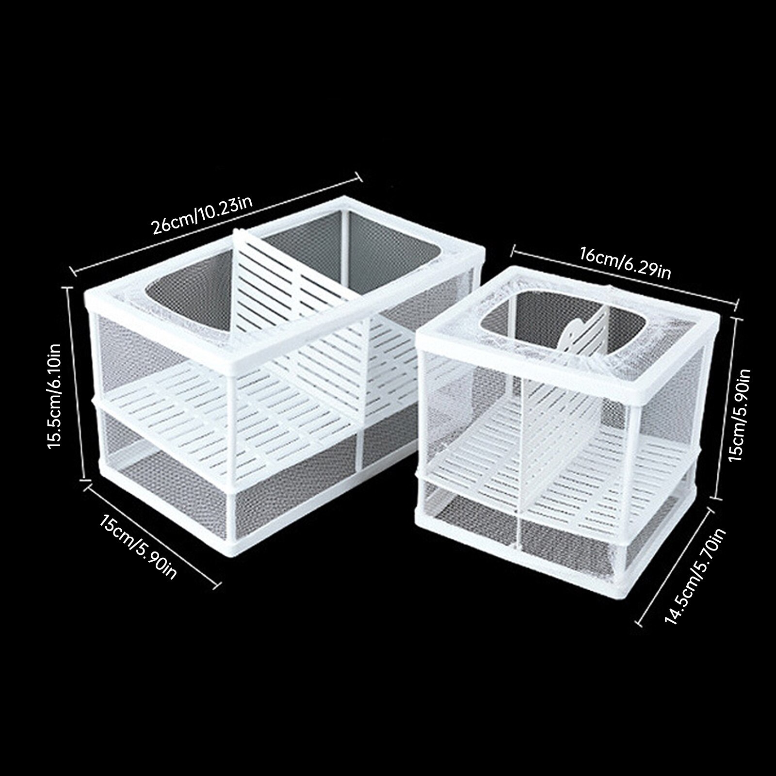 Aquarium Fish Tank High Clear Fish Breeding Isolation Box Aquarium Breeder Fish Tank Double Guppies Hatching Incubator^