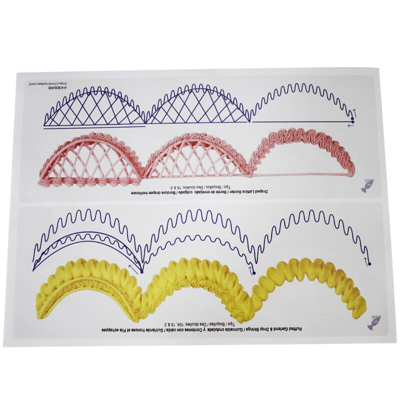 12 stks/set Cake Practice Template Board Piping Icing Tekening DIY Plakken Onderwijs Papier Decoreren Fondant Decor Bakken Levert