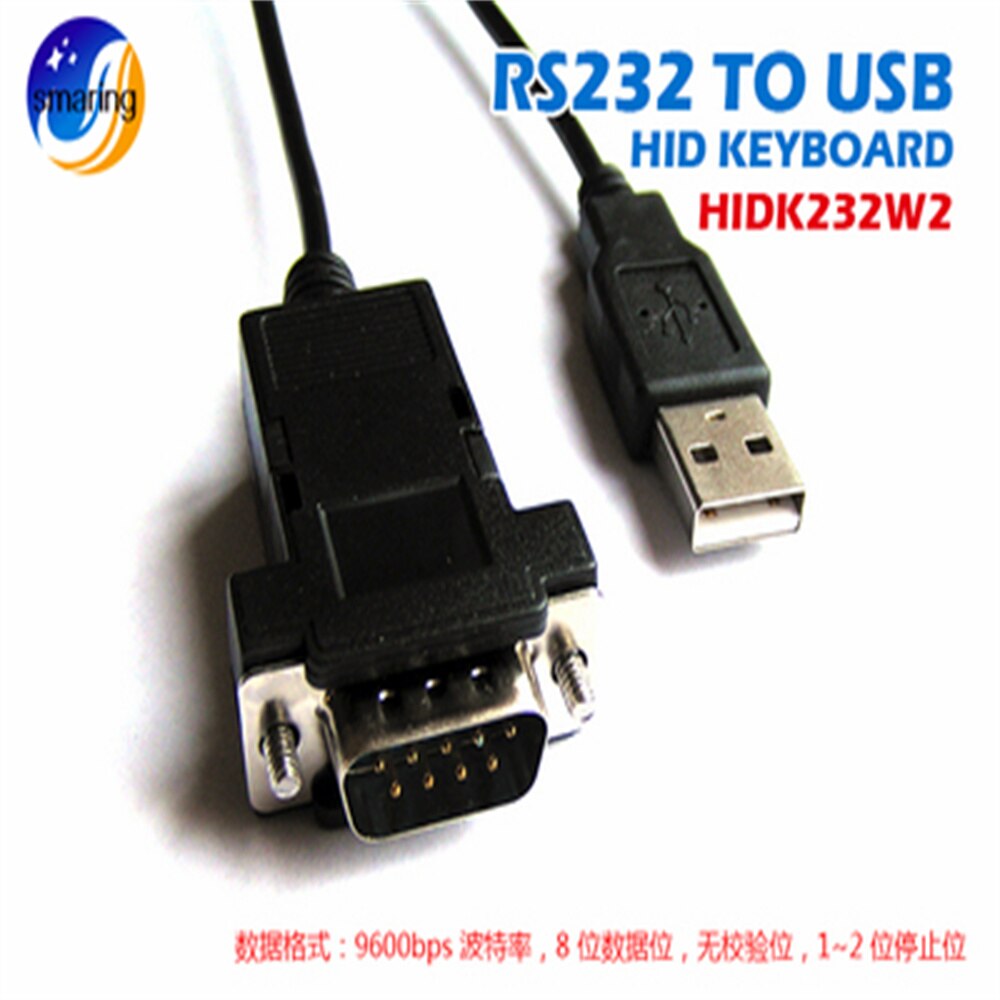 USB Keyboard Serial Port Protocol Convertor Line RS232 to USB Keyboard HID Device Support Multimedia DIY RC Electronic Toy