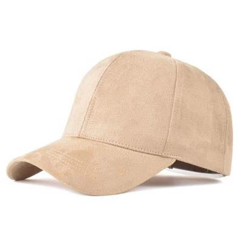 Suede for Men and Women Baseball Cap solid color Gorra adjustable cap Street Hip Hop Caps Available in multiple colors: khaki