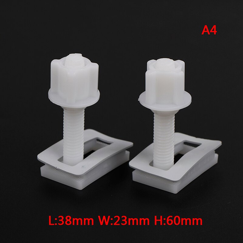 4 Pieces Toilet Seat Hinges Mountings Set with Fittings Screws For Toilet Accessories: A4