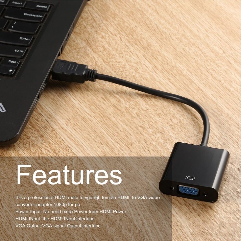 thumbnail image 2 of HDMI Male To VGA Female Converter Adapter – PC To HDTV / Monitor 2 of 4