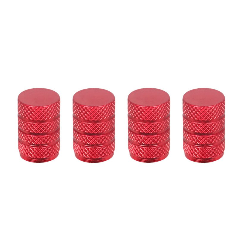 4PCS Aluminum Alloy Schrader Valve Caps Tire Valve Stem Covers for Cars Motorcycles Trucks Bikes Bicycle Accessories: TYPE C - Red