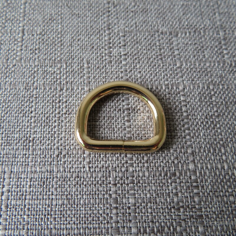 10 stuks 20mm metalen d-ring riemgesp tas kat hond halsband riem harnas naaiaccessoires tasriemen sterke hardware: Goud