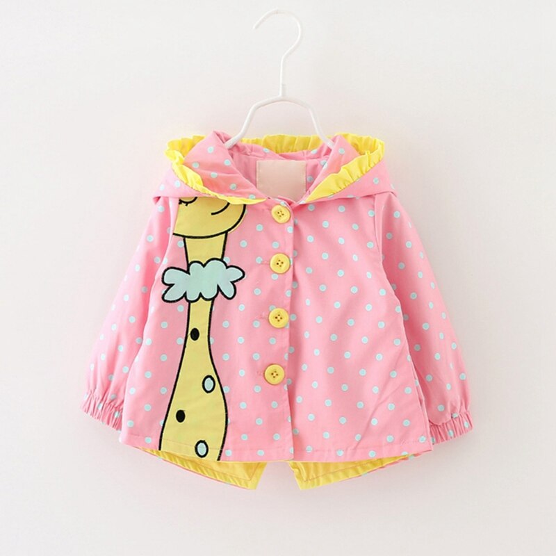 Baby Kids Meisje Warme Herfst Winter Kapmantel Jassen Peuter Kinderen Leuke Cartoon Gedrukt Tops Bovenkleding Kleding Outfit 3-36M: B / M