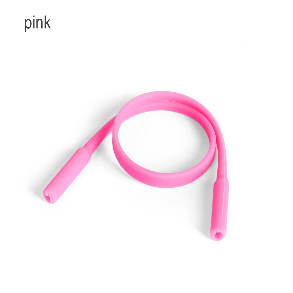 2 Stuks Verstelbare Siliconen Bril Zonnebril Ketting Brillen Bandjes Sport Band Cord Holder Elastische Anti Slip String Touwen 20Cm: pink